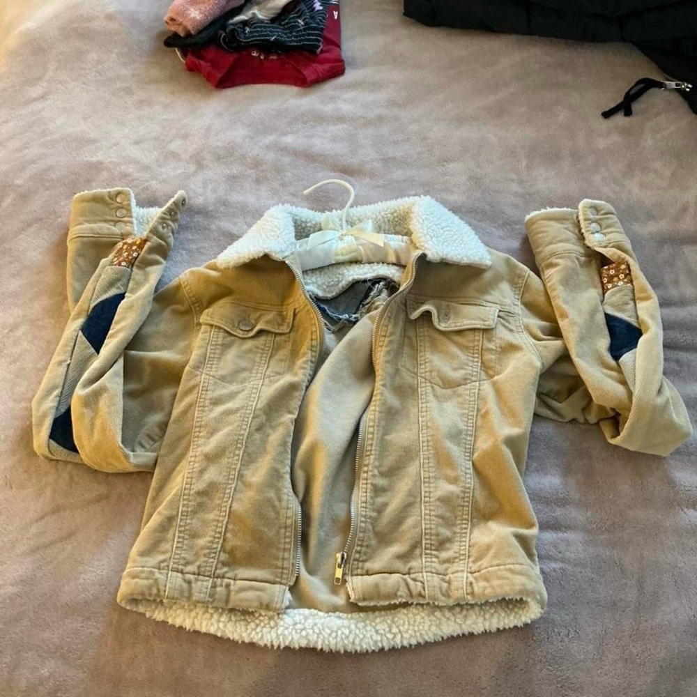 Tan Jacket with Sherpa Lining